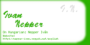 ivan nepper business card